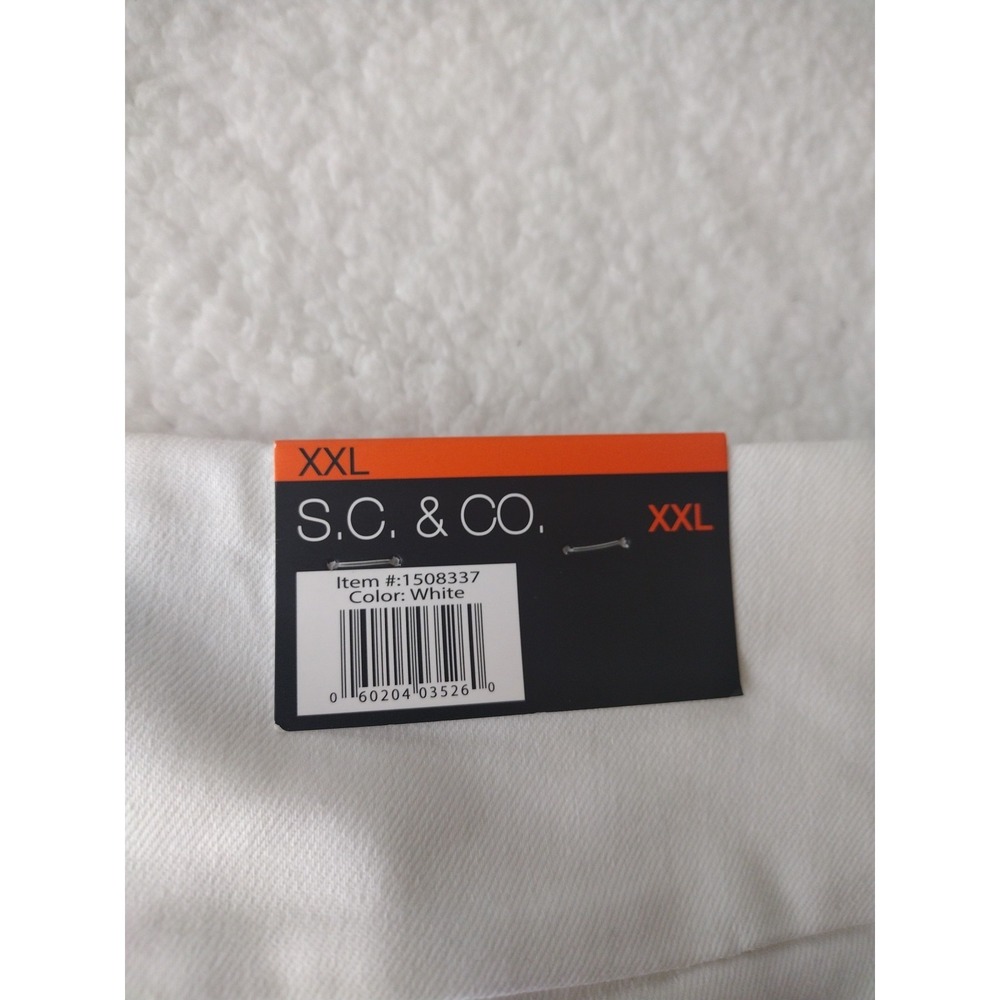 S.C. & Co Stork Women XXL White Denim Mini Pockets Casual Vacation Beach Resort - Picture 10 of 12